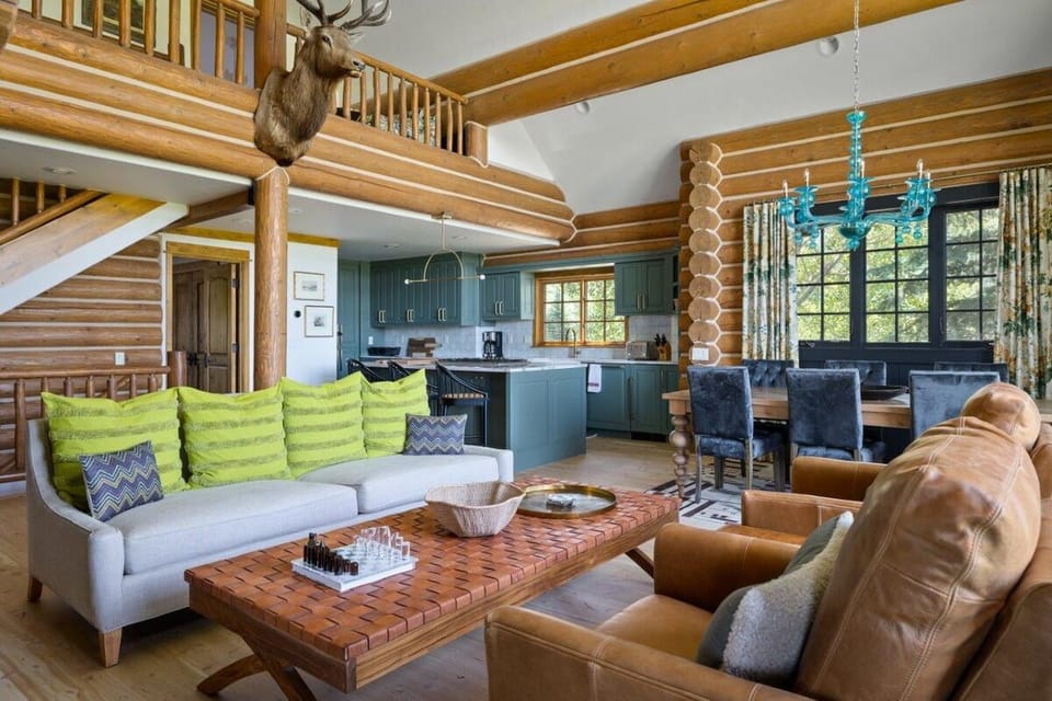 Cook together in the open kitchen beside the cozy dining table.