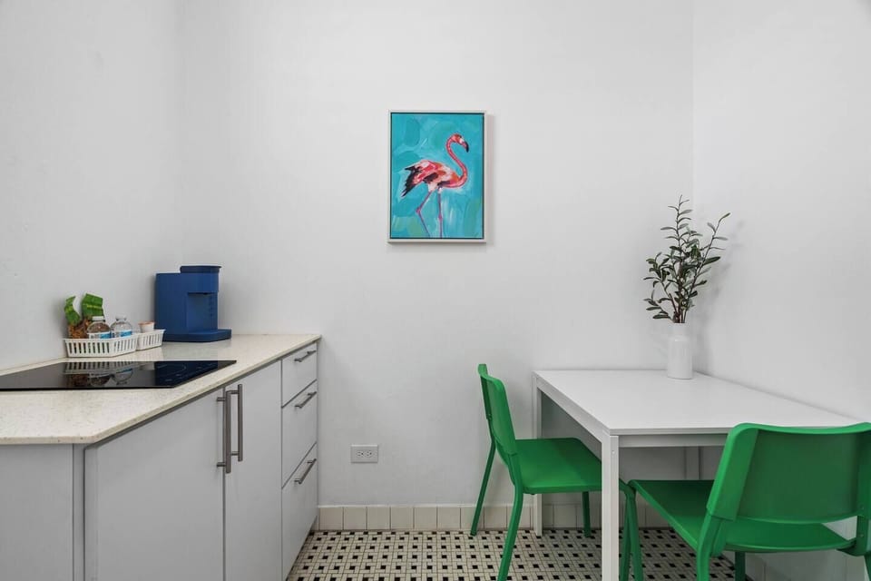 A compact yet stylish space equipped for your basic cooking needs.
