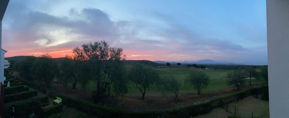Sunset over the golf course
