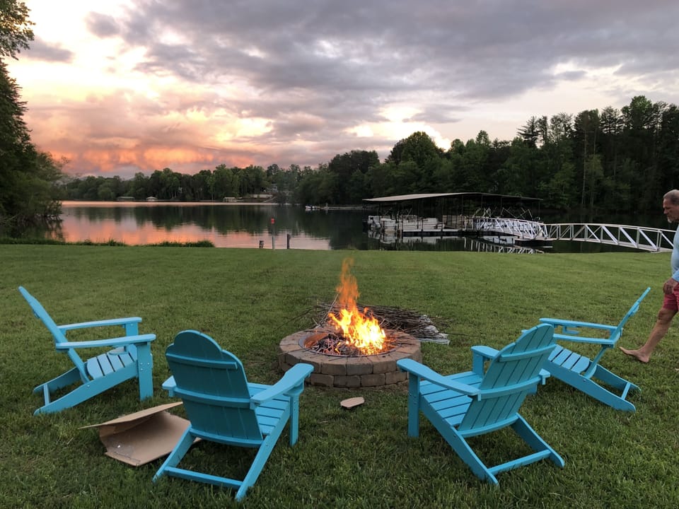Marshmallow roasts by the lake nightly!  