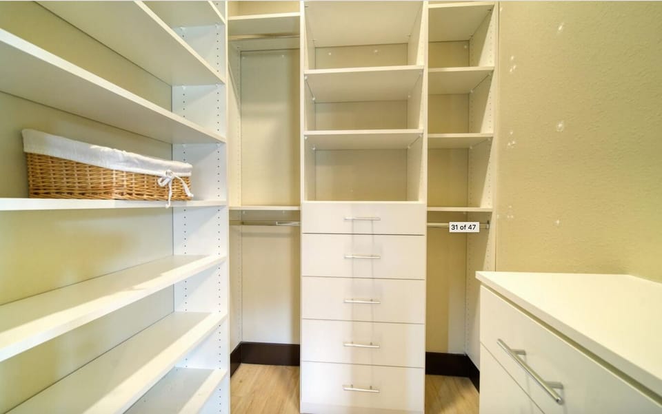 First floor bedroom suite closet