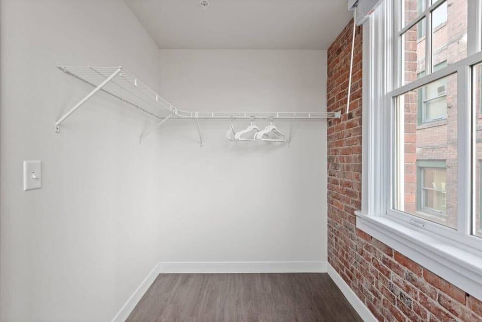 Ample closet storage