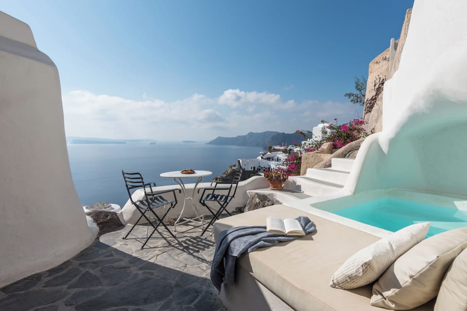 Stretch out beside the water and savor cliffside tranquility.