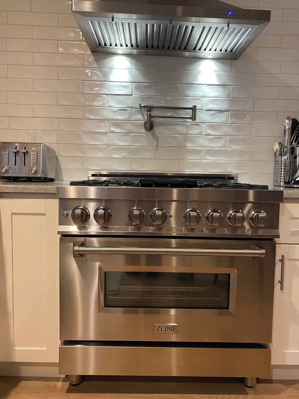 Gas stove top with electric oven