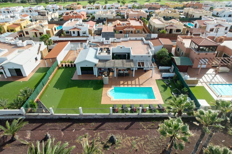 Aerial view of villa