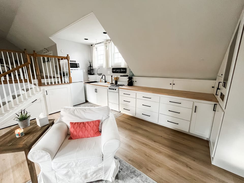 Full kitchen loaded with anything you could need while you're here.  