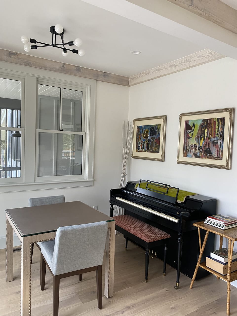 study and piano area off of family room