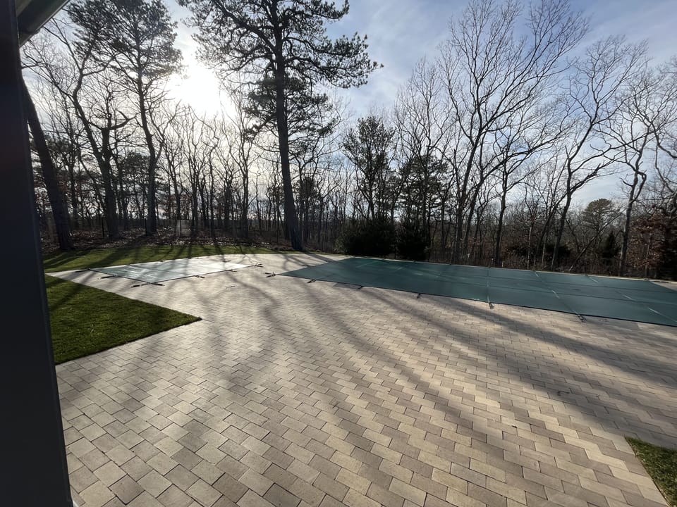 back deck with pool (covered)