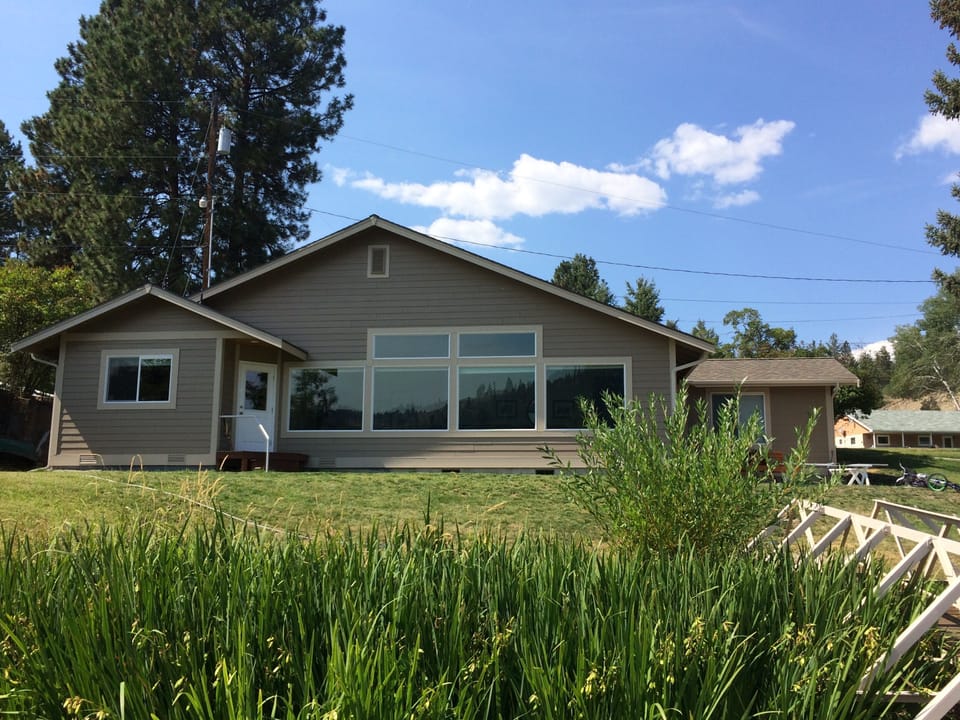 View of the house from the lake.