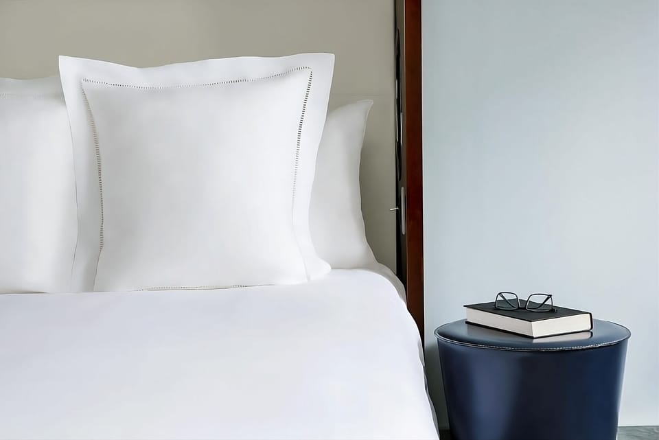 Sink into plush pillows and enjoy a calm, quiet night’s sleep.