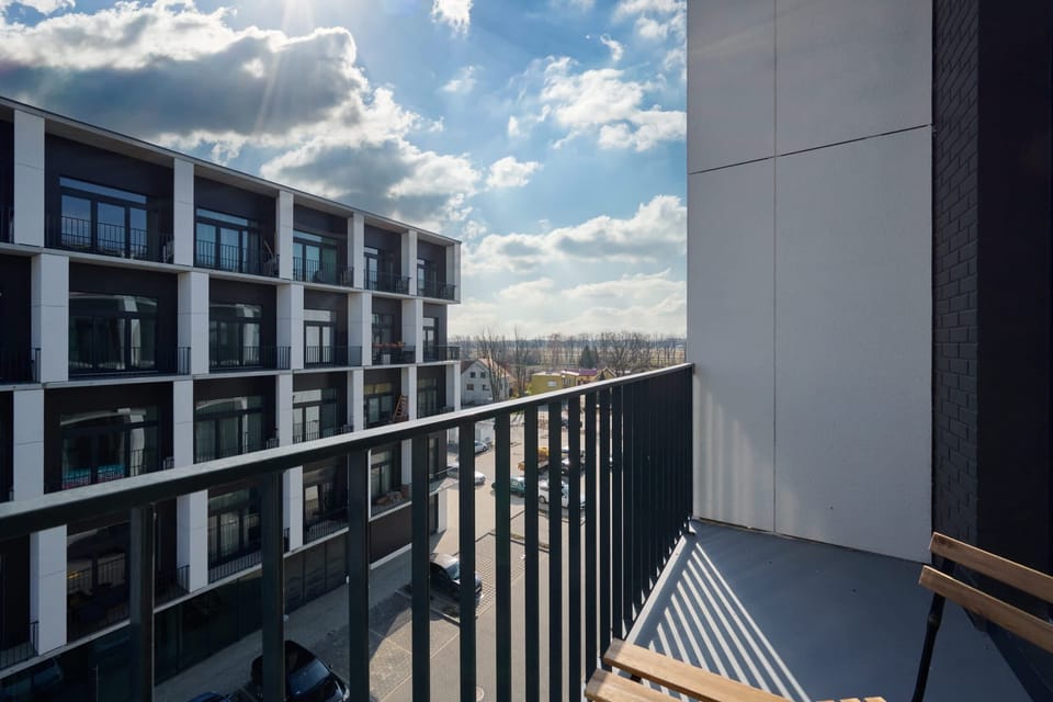 View from the apartment of the surrounding area. 