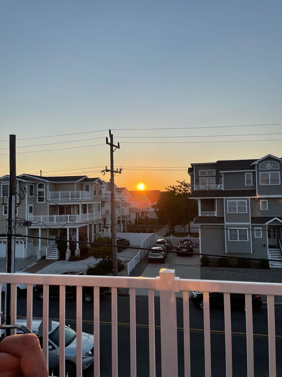Sunset top floor deck