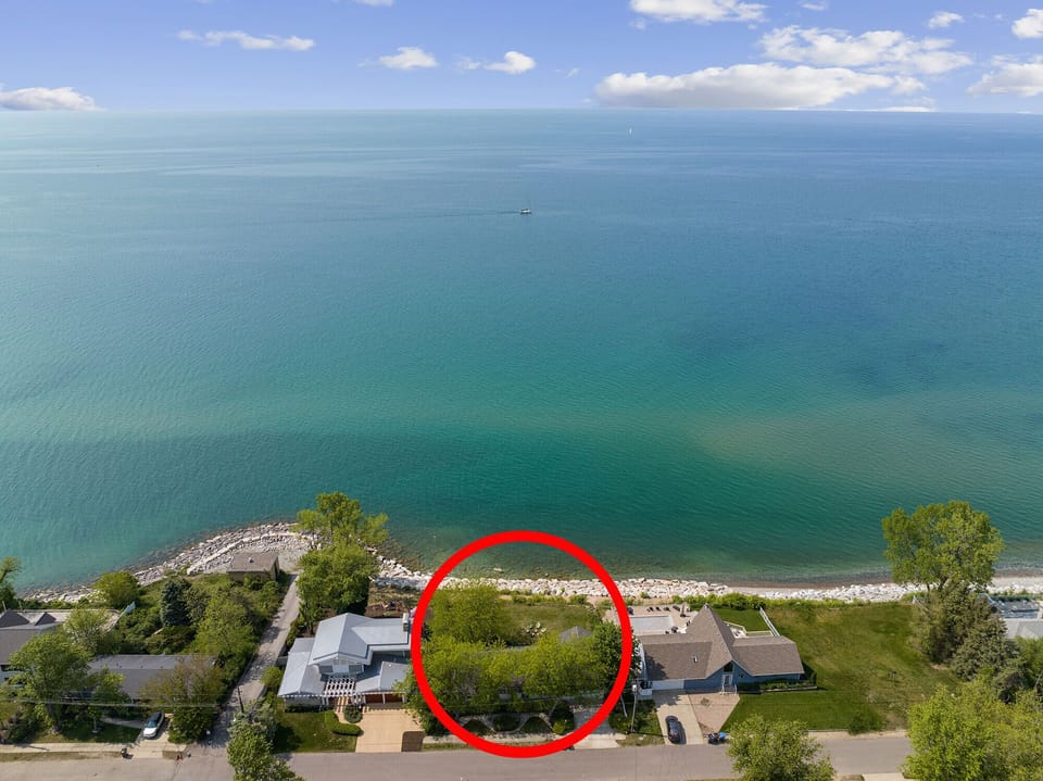 Lake Michigan Getaway is a charming home with breathtaking lake views.