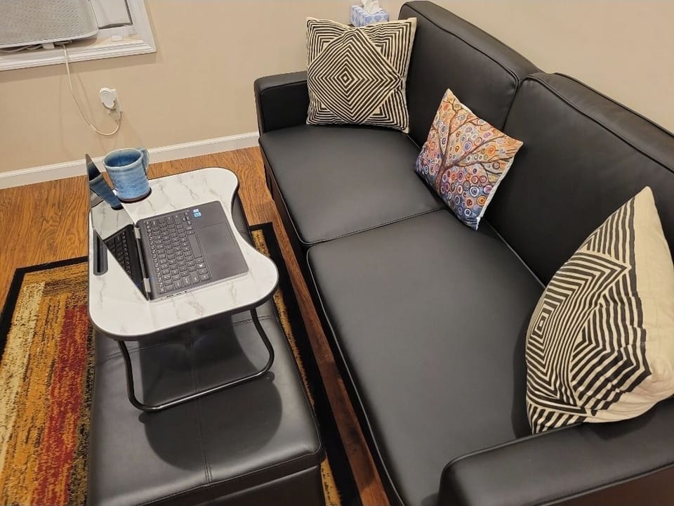 Work from the couch or bistro table