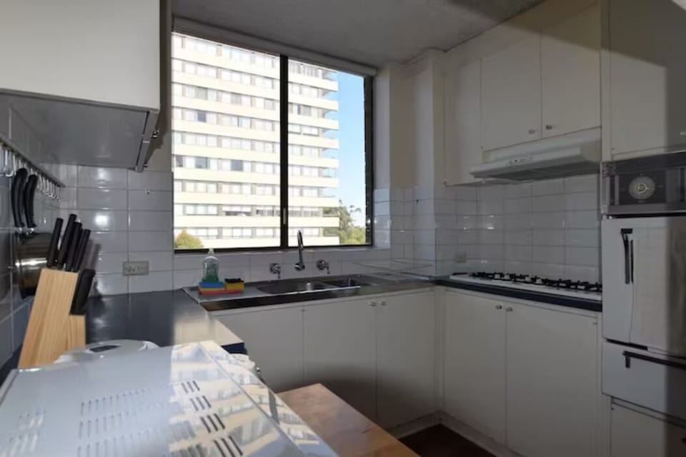 Kitchen with view