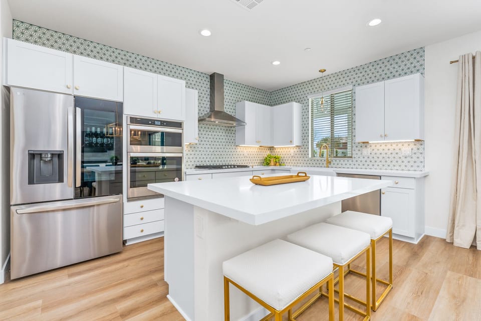 Modern kitchen stocked with everything