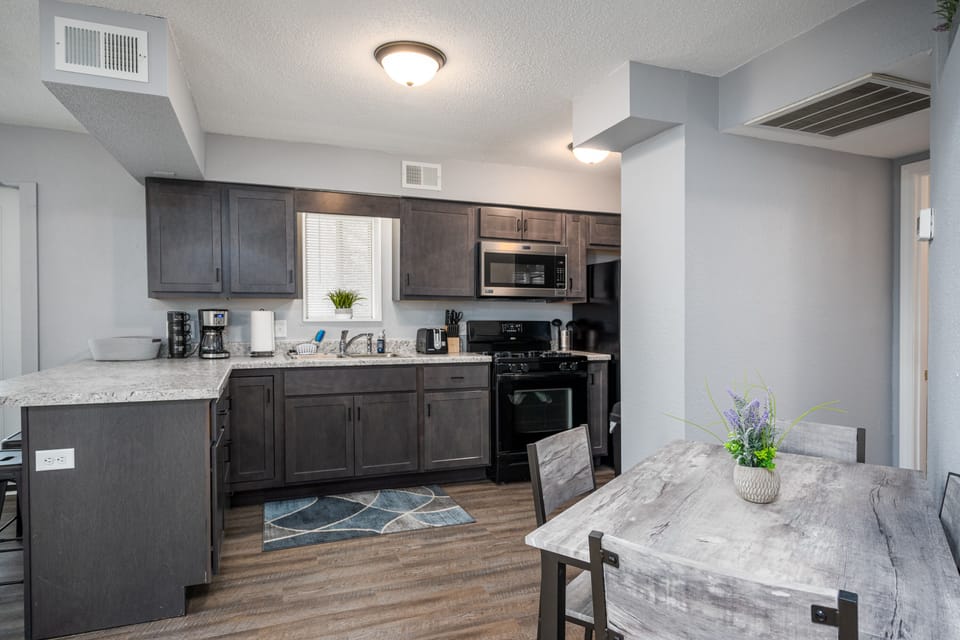 Main room kitchen/dining area 