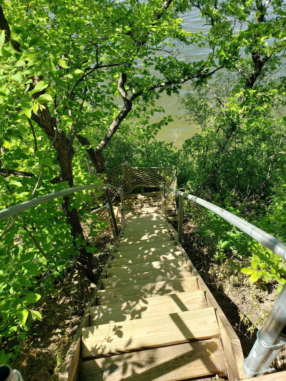 Staircase to water