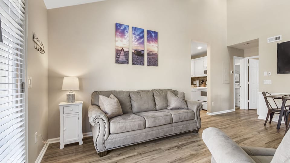 1st Floor Living Area with Sleeper Sofa and Smart TV