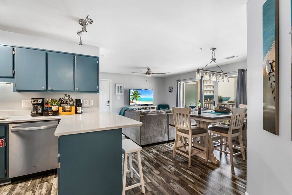 Our open concept living, dining and kitchen space is perfect for entertaining and making memories