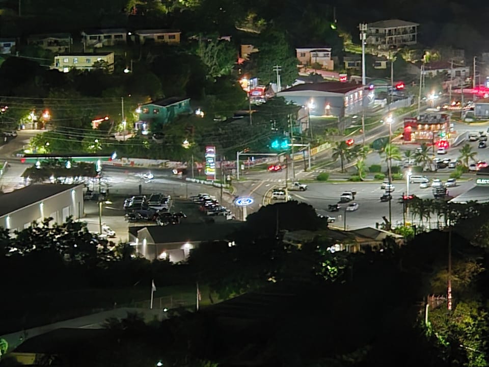 Night time view from the balcony