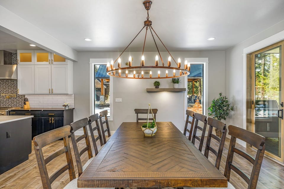 Dining Area – Wood Accents + Room to Feast with the Whole Crew