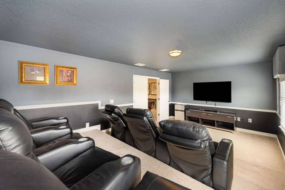 Private home theater. Reclining seats for an immersive movie night!