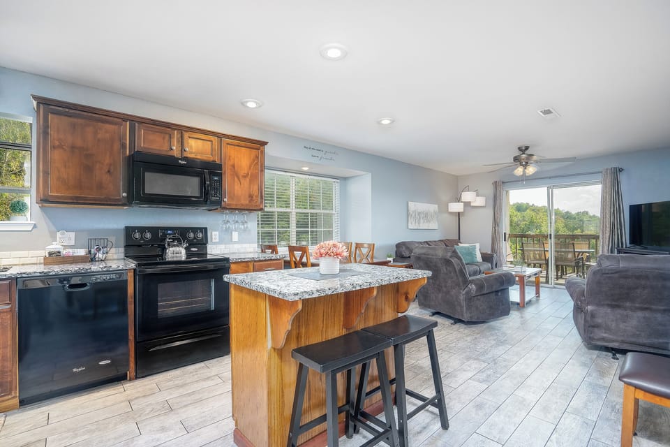 Get inspired to cook and entertain in the stylish and fully equipped kitchen, complete with all the modern amenities you need to whip up a delicious meal