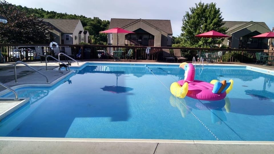 Dive into relaxation! Our spacious outdoor pool offers the perfect refreshing escape after a day of Branson adventures. (seasonal - typically open Memorial Day through Labor Day - please ask for exact dates)