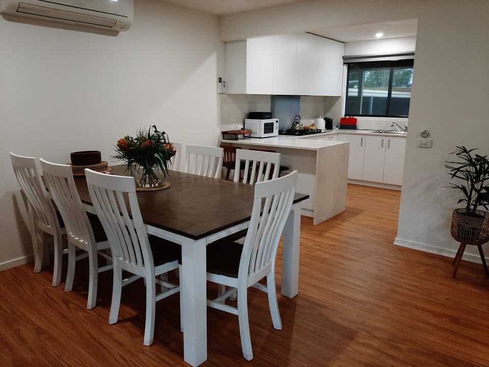 Dining table and kitchen 