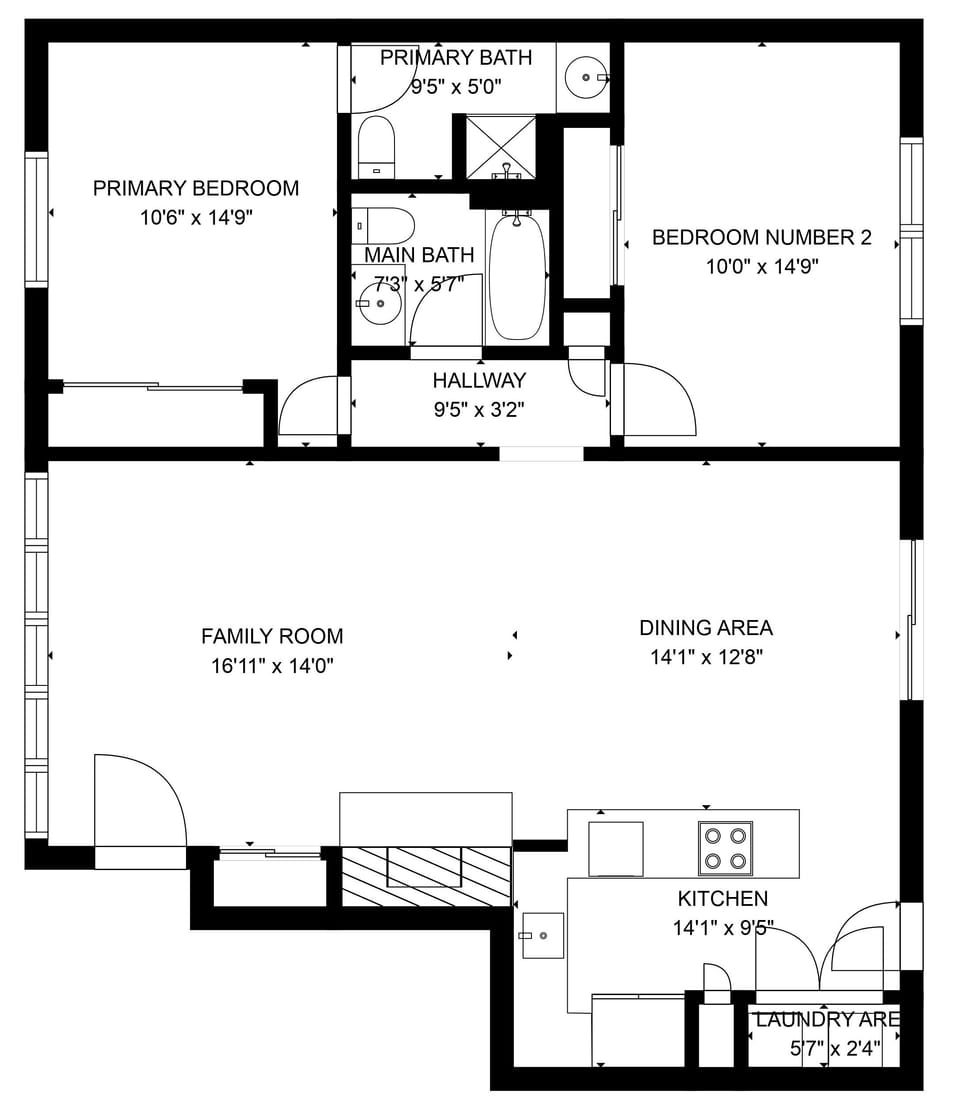 Over 1200 Sq Ft of Space to relax and enjoy your stay!
