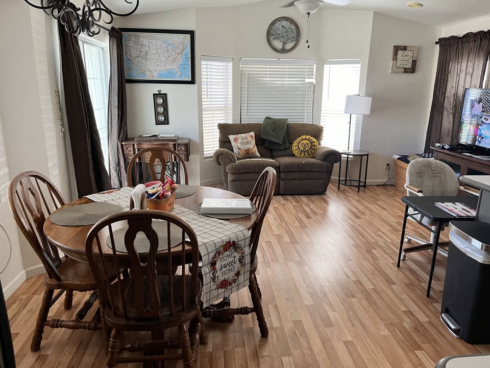 Dining Room and Living Room, with reclining love seat.
