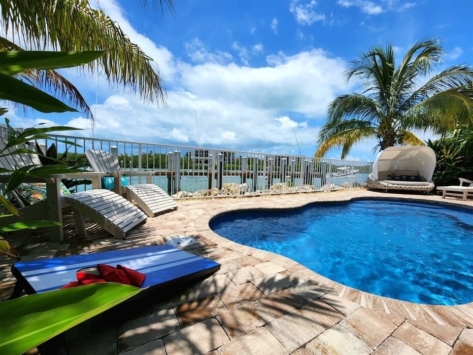 Beautiful Pool with direct water front views!