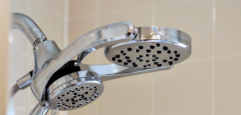Refresh in the showers with dual shower heads—a relaxing way to wind down after the parks.