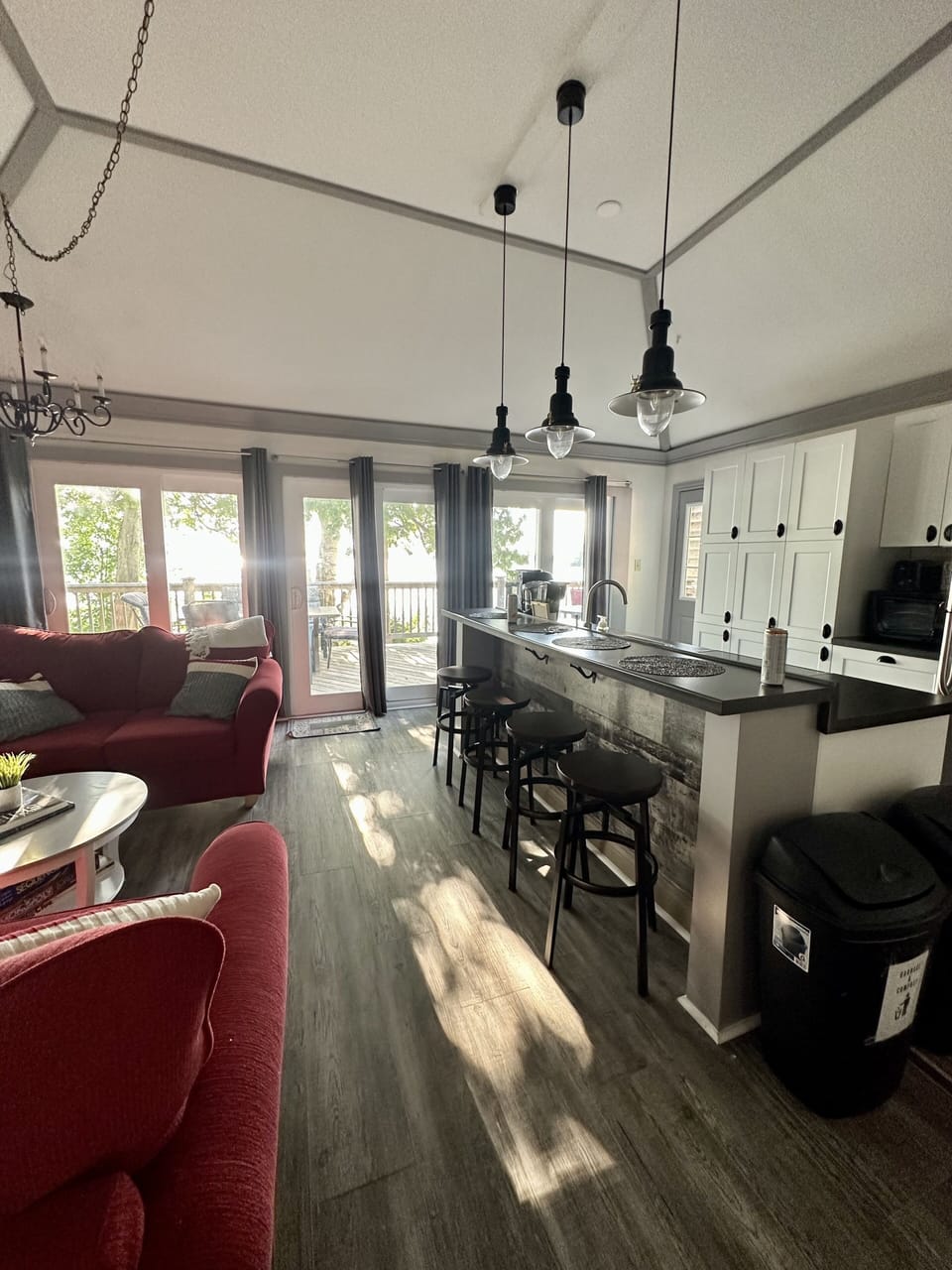 Living room and kitchen view