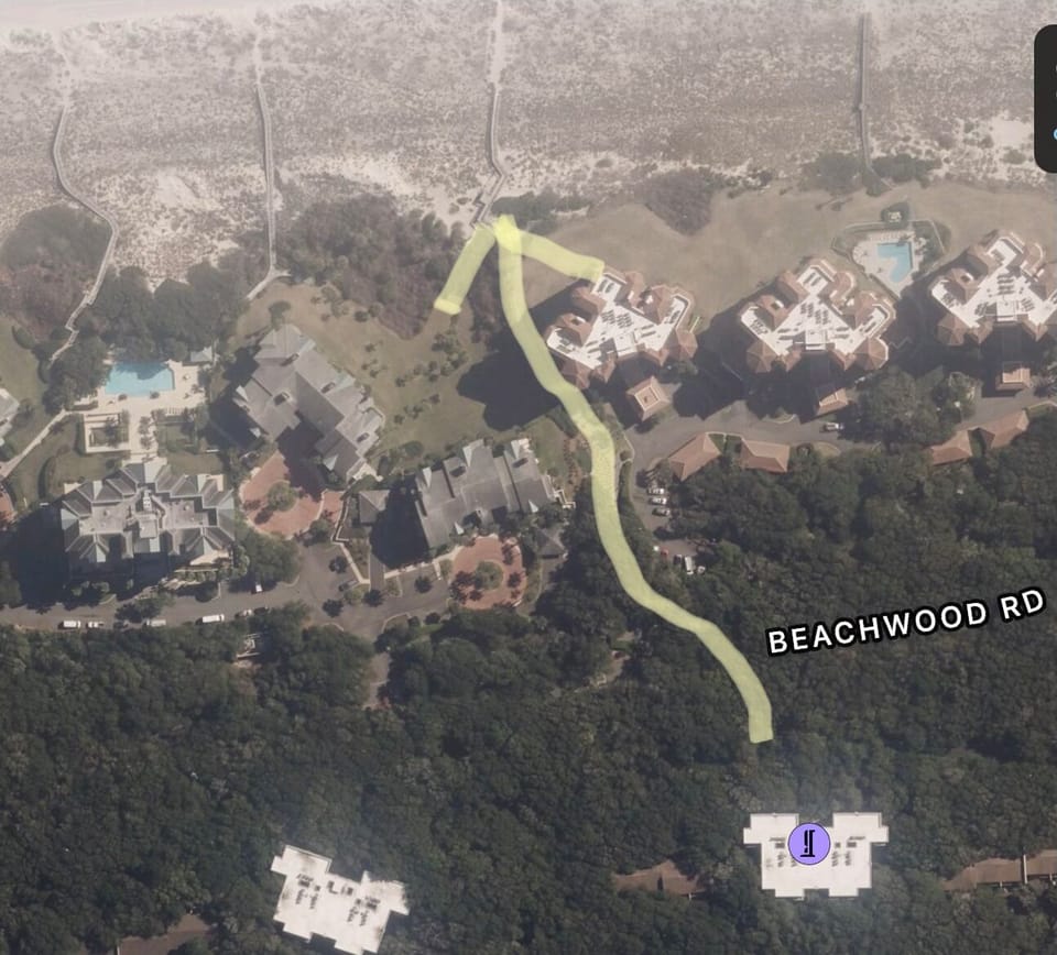 Map of the villa and the beach