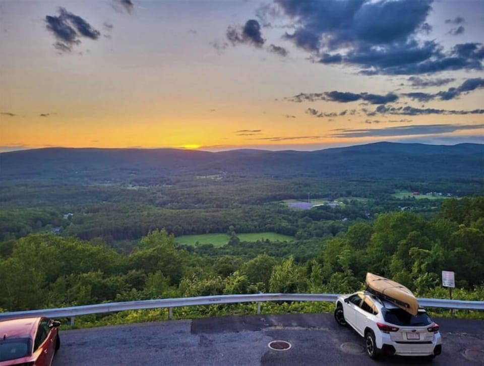 View during dinner at Golden Eagle on Mohawk Trail high atop North Adams