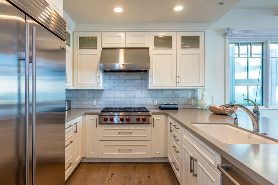 Wolf appliances and fully stocked kitchen. Grocery delivery upon request.