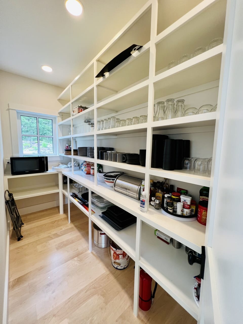 Pantry area off of the kitchen.