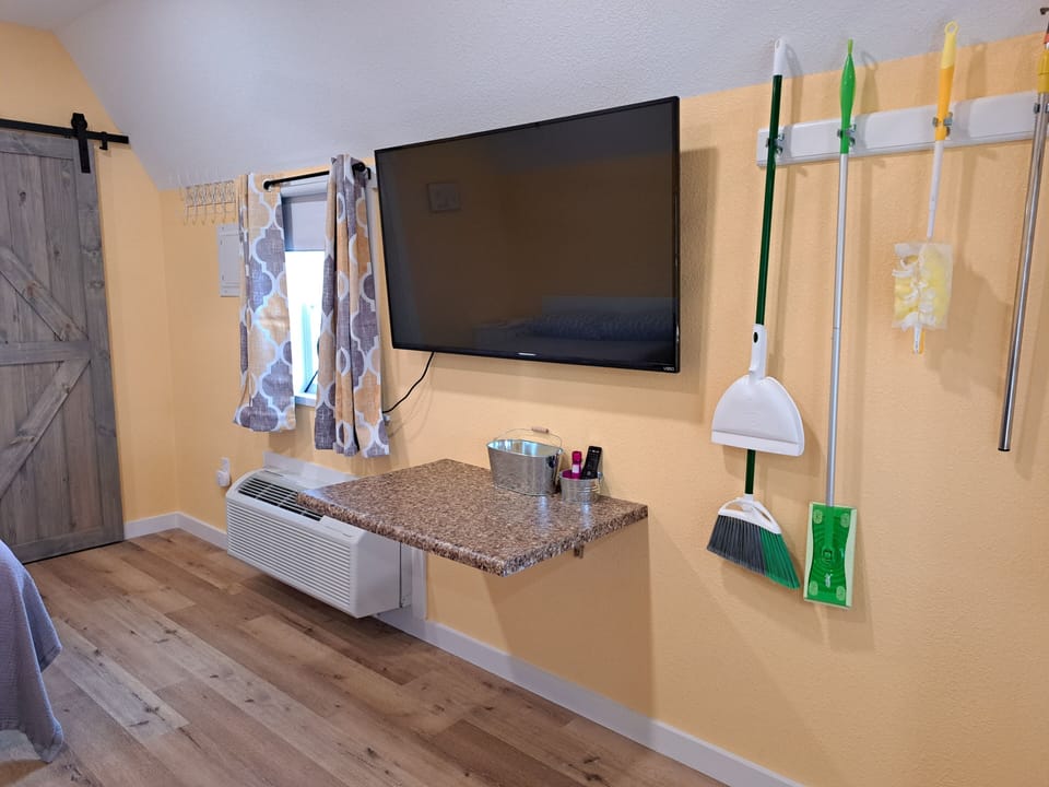 Optional table under the TV.