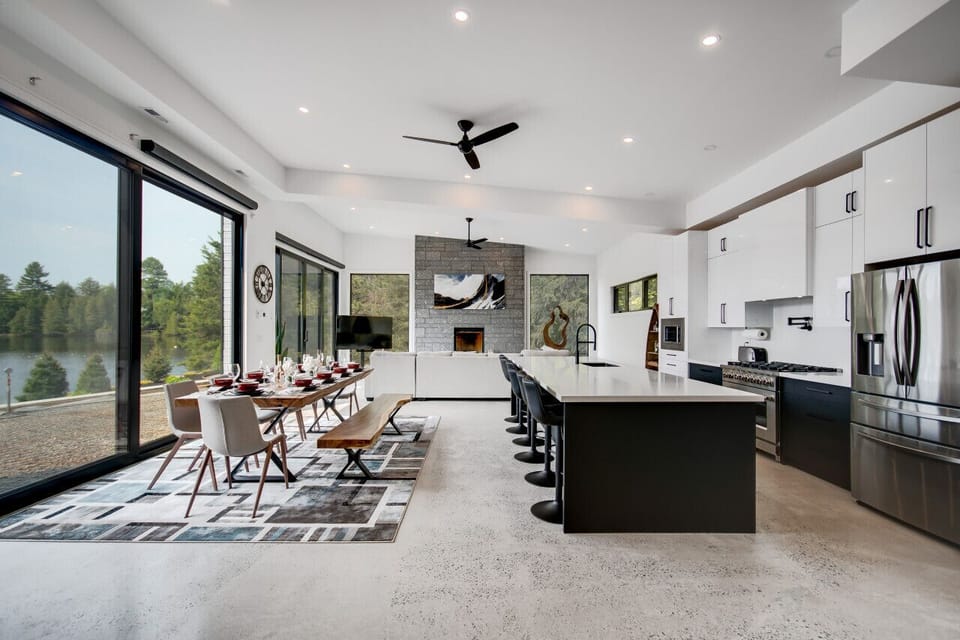 Dining Room, Kitchen, & Living Room