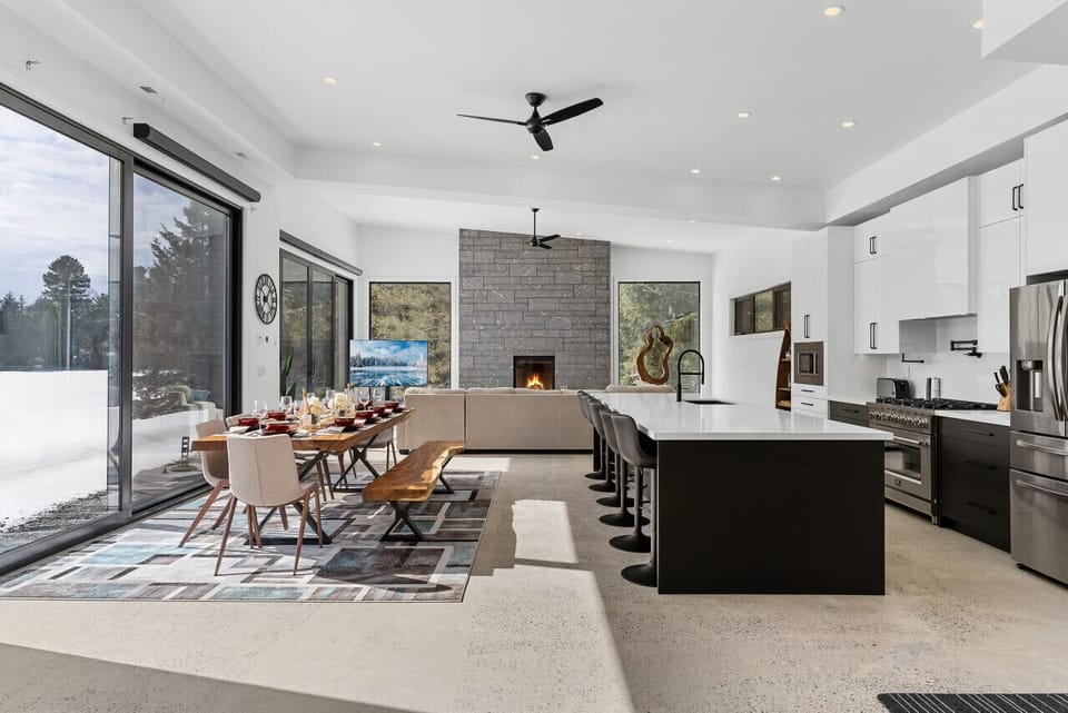 Dining Room, Kitchen, & Living Room