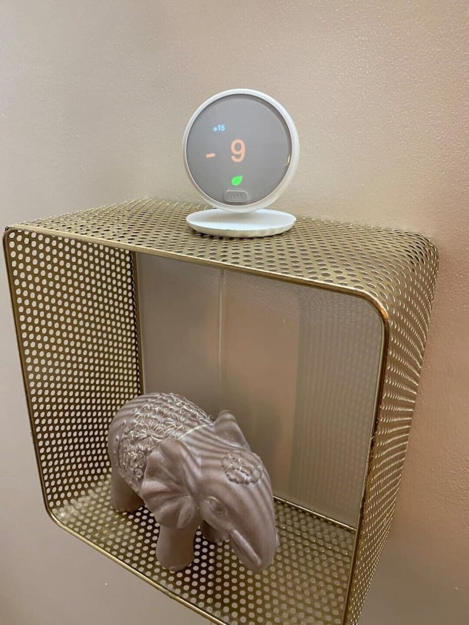 Smart thermostat in Living space