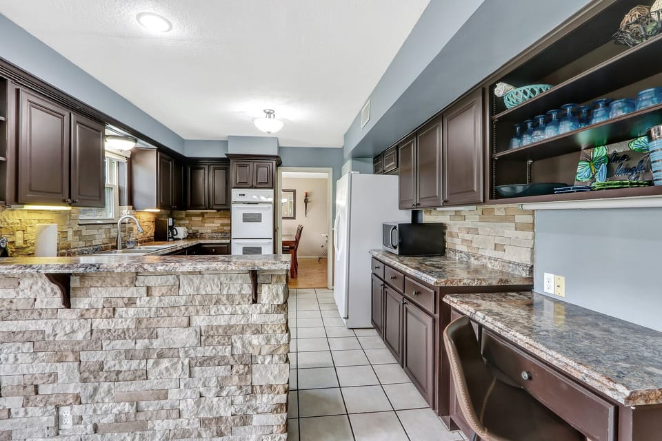 View from the breakfast table looking at the kitchen