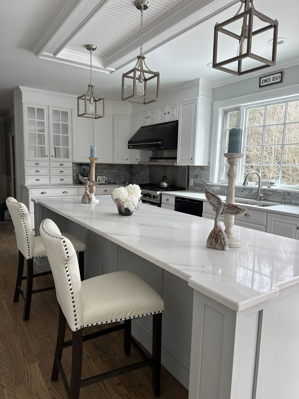 Have your morning coffee in this spacious renovated kitchen