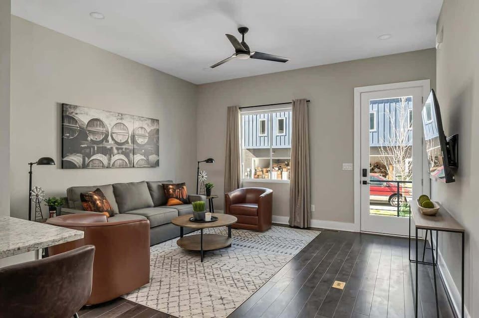 Cozy living room perfect for relaxing or streaming shows.