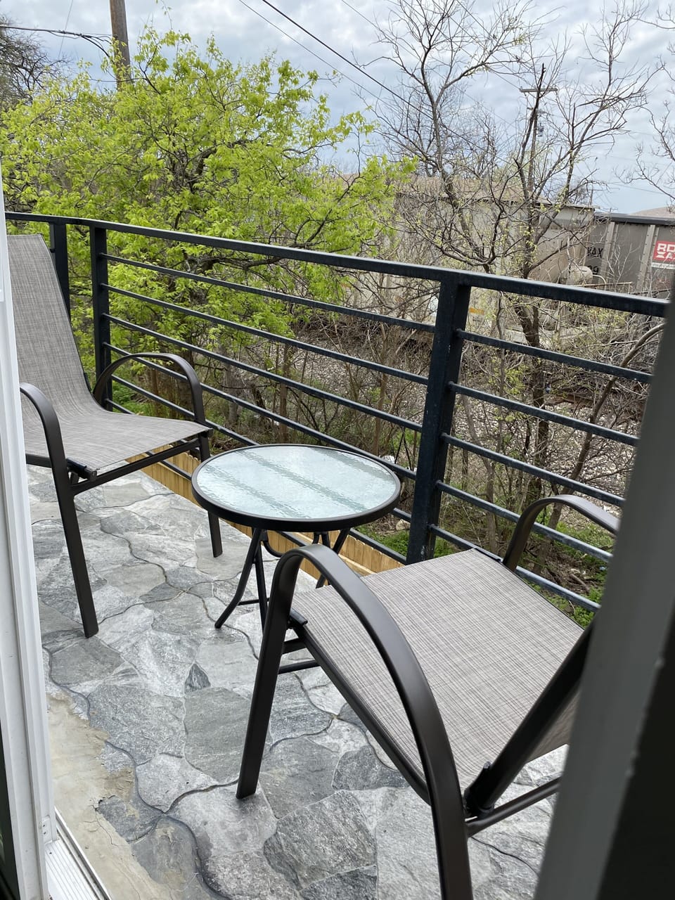 View the occasional passing train, bird watch, or just relax.