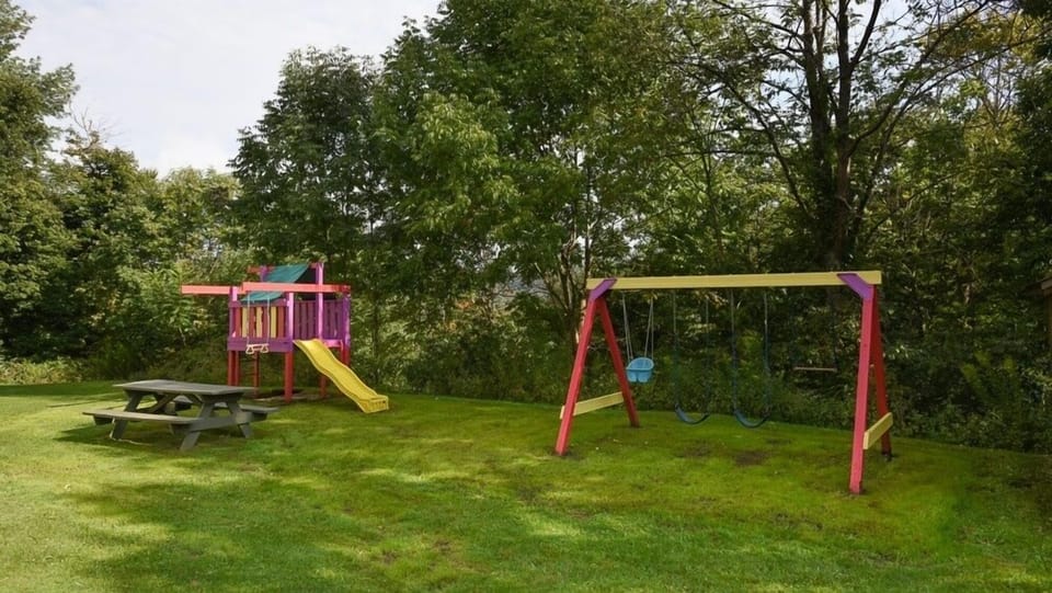 Grass, Play Area, Outdoor Play Area, Outdoors, Bench
