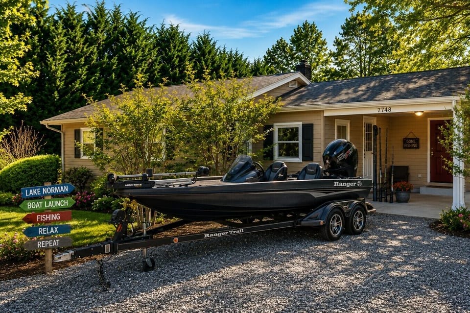 Bring your boat and hit the water! With ample boat parking and Lake Norman boat launches just minutes away, this home is the perfect basecamp for tournament anglers, weekend fishermen, and families looking to enjoy everything Lake Norman has to offer.