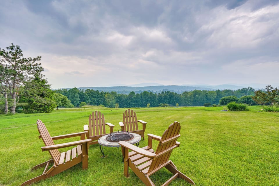 Outdoor Space | 12-Acre Property | Patio | Gas Grill | Fire Pit